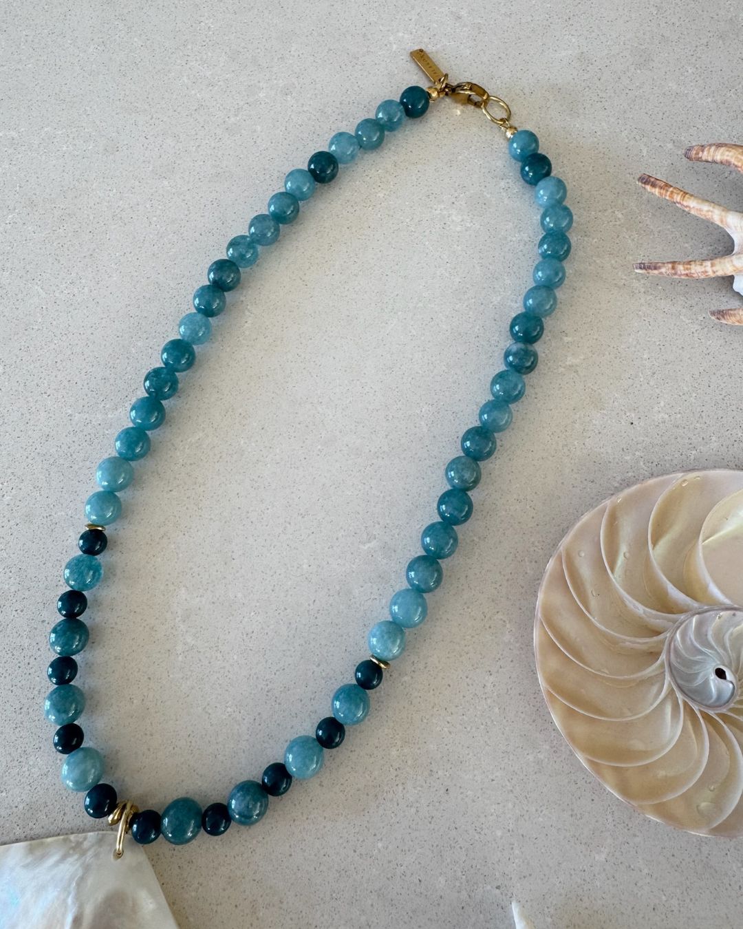ISLAKOKO x Seakk Aqua Stone Necklace