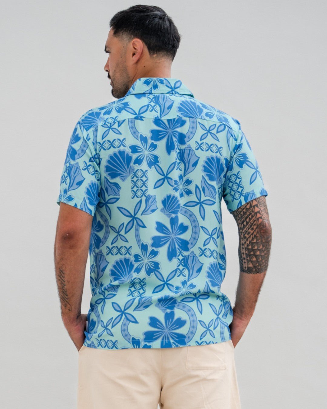 Island Dress &amp; Shirt Matching Set - Island Paradise Lagoon