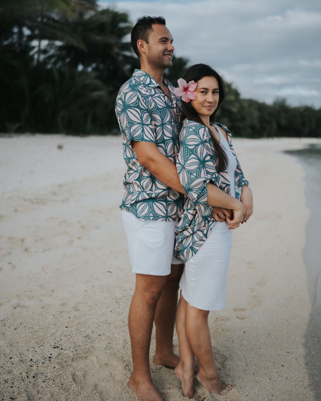 Kanoa II Mens Short Sleeve Island Shirt - Couple