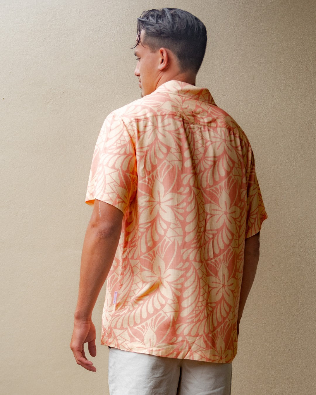 Kanoa Mens Island Shirt - Lagoon Sand - Back