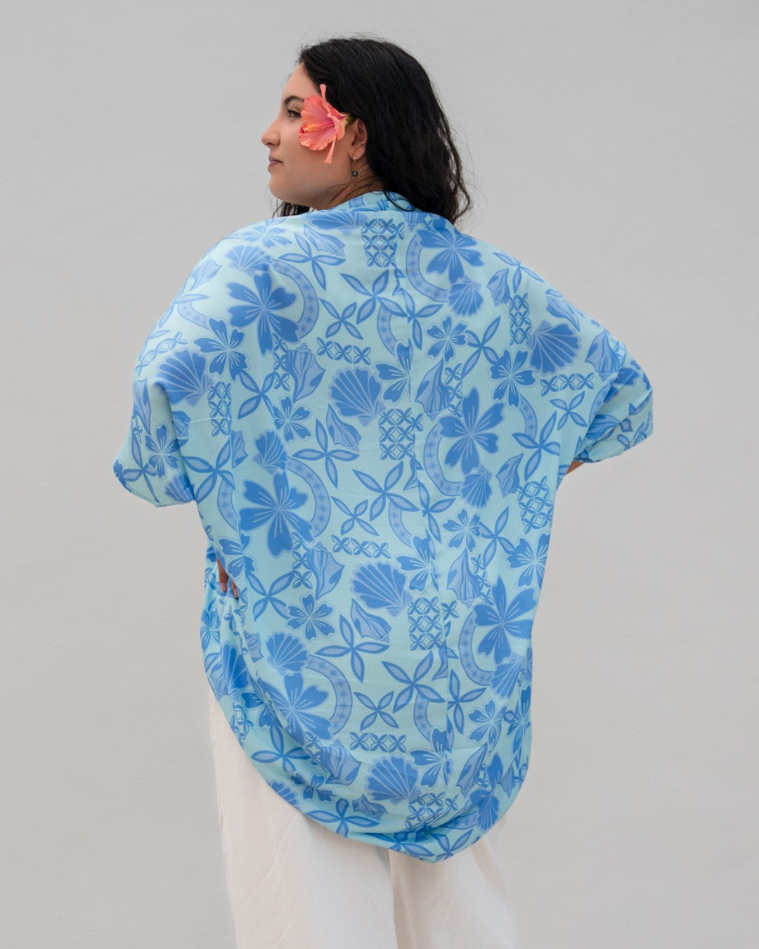 Leilani Womens Island Kimono - Island Paradise Lagoon - Back