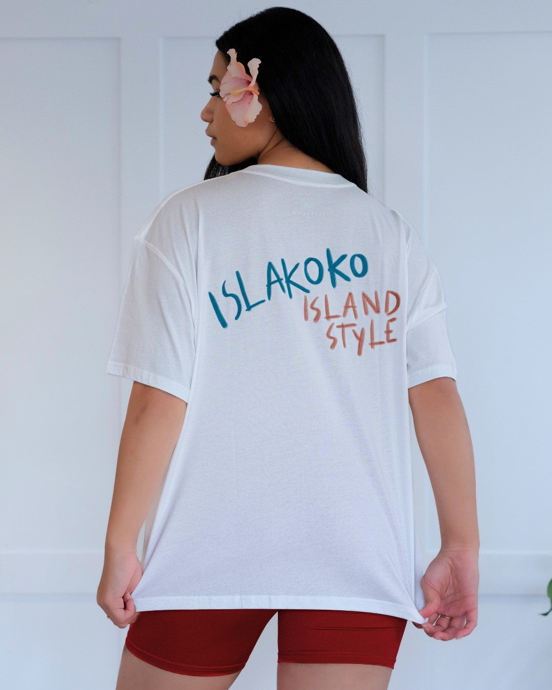 Sunset Cruising Oversized Island T-Shirt - White