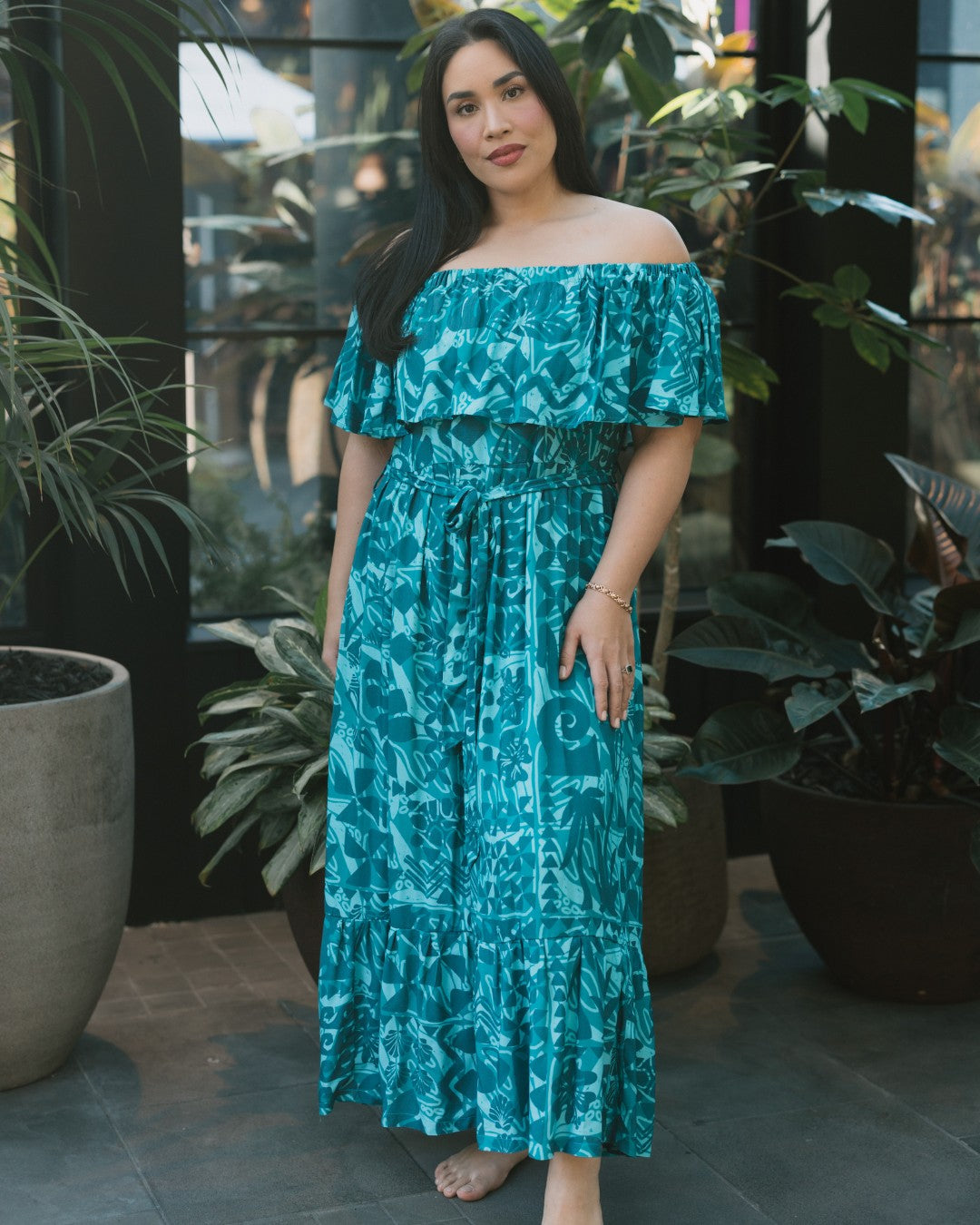 Teuila Womens Off Shoulder Dress