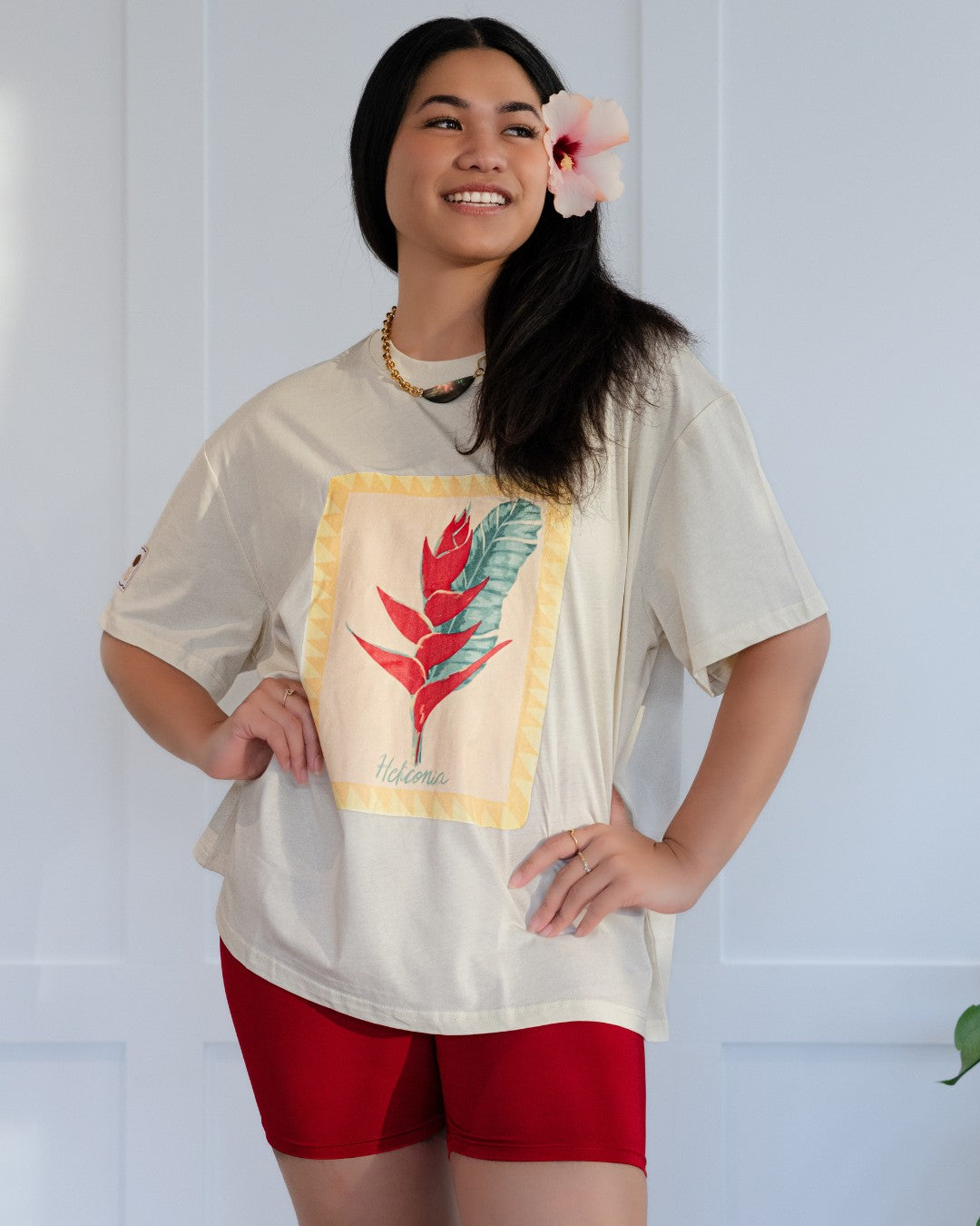 The Heleconia Oversized Island T-Shirt - Lemon Yellow