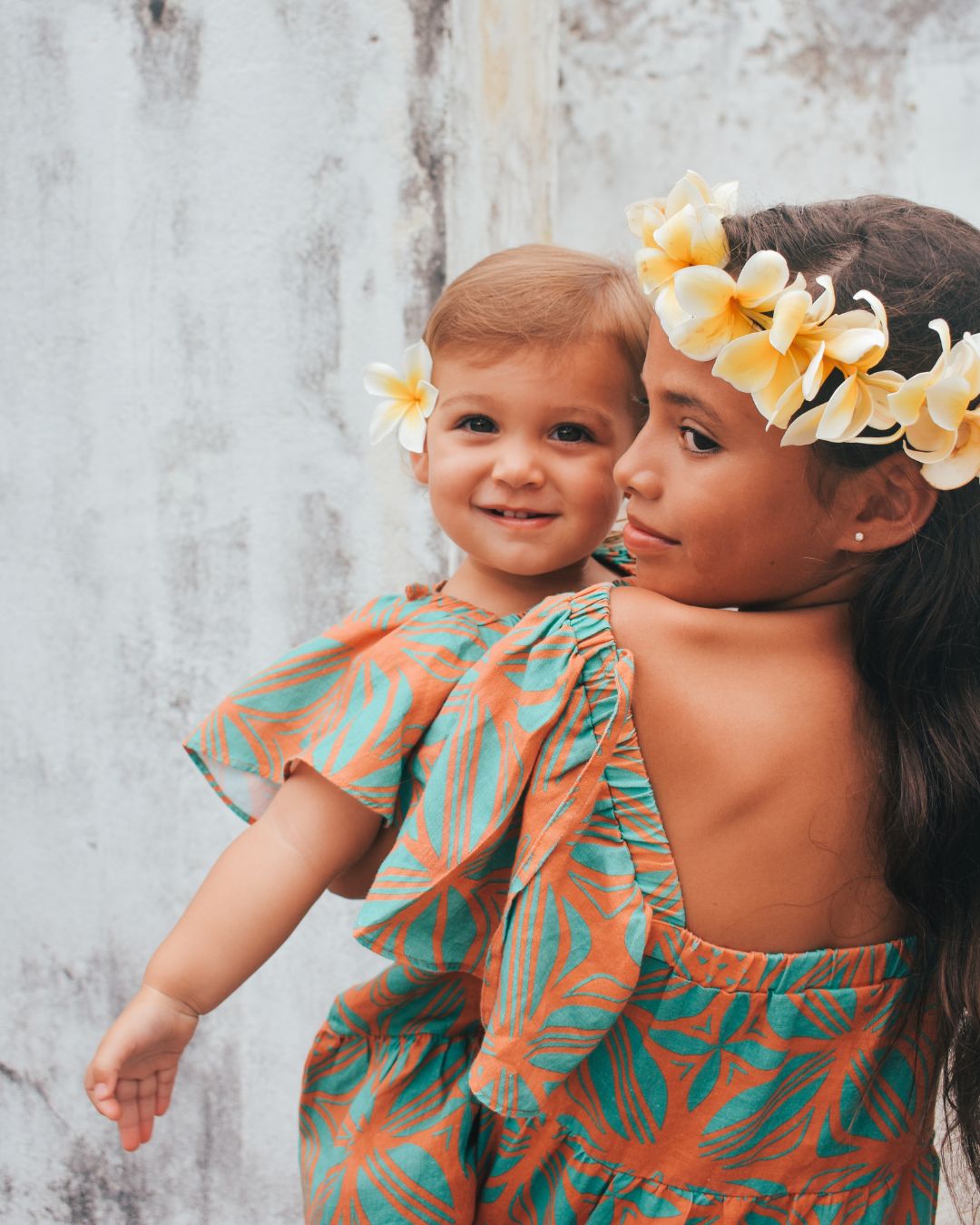 Marino Vai Baby Dress - Pacific Floral Aqua