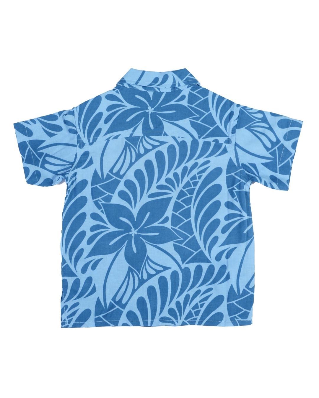 Kanoa II Tween Short Sleeve Shirt - Lagoon Blue