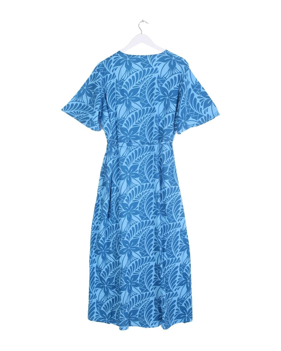 La’ei Womens Wrap Dress - Lagoon Blue